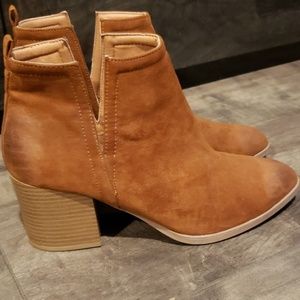 Tan Ankle Boots by Daytrip Buckle Brand